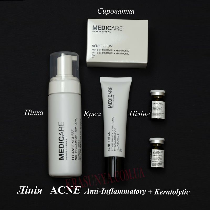 Антибактеріальна очищувальна пінка Cleanse Mousse Anti-Inflammatory + Keratolytic Medicare Professional